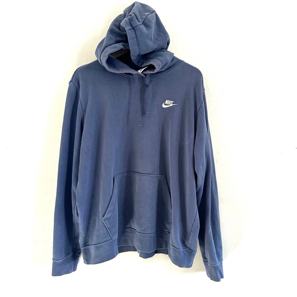Nike Blue‎ Hoodie Pullover Sweater Swoosh Logo Men's Size XL Basic